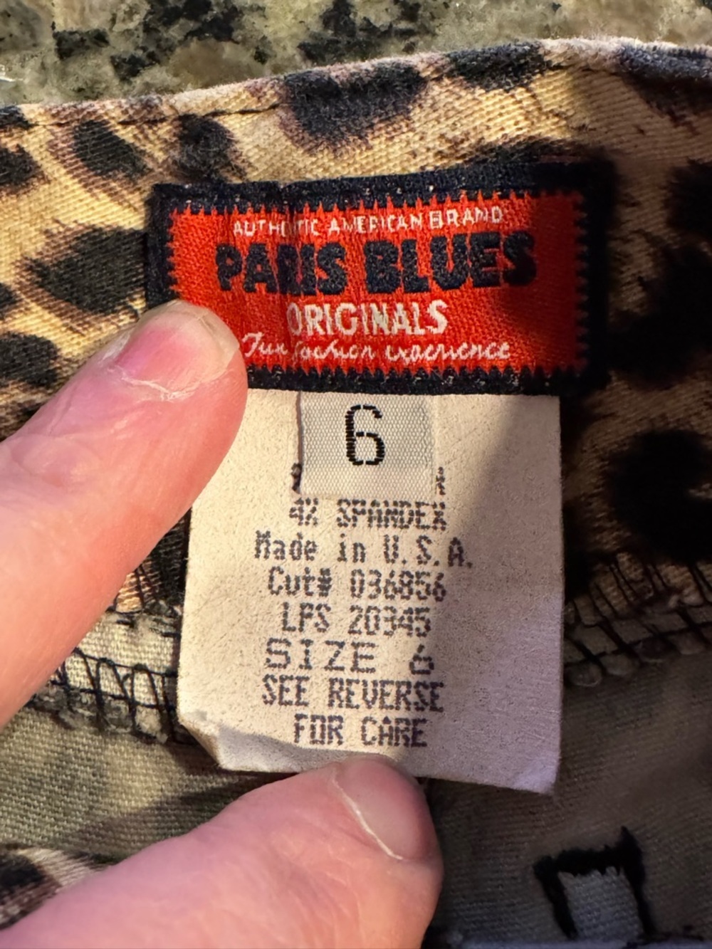 Vintage Cheetah Print Jeans Kids Size 6 Made USA Retro Y2K Animal Print Denim - Picture 3 of 5